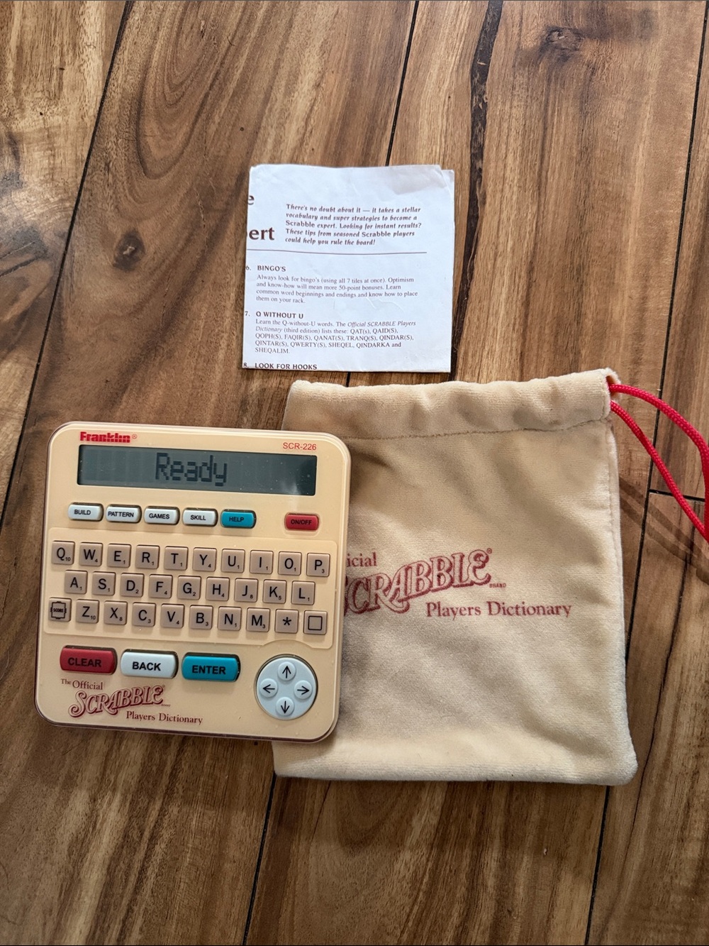Franklin Scrabble Electronic Players Dictionary - Beige/Red